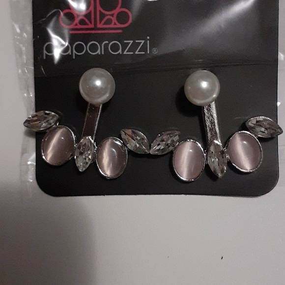 Pink Modern Sophistication Moonstone Earrings - Picture 1 of 1